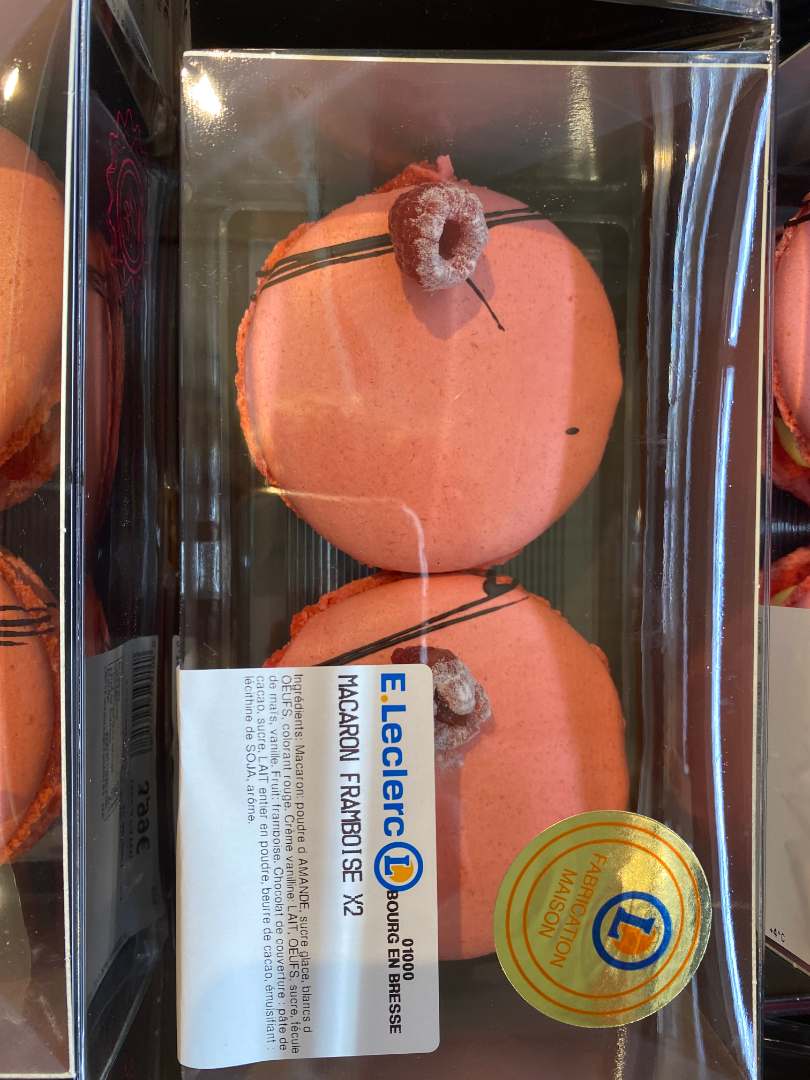 Pâtisserie : macaron framboise Sans Marque - Fabrication par le Magasin : photo du produit rappelé le 25/08/2021