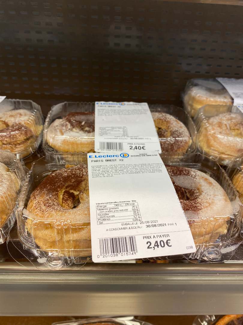 Pâtisserie : Paris brest Sans Marque - Fabrication par le Magasin : photo du produit rappelé le 25/08/2021