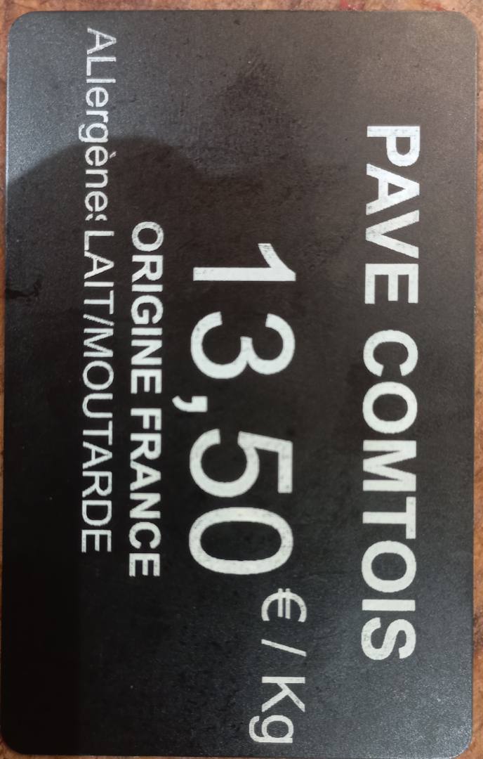 Pavé comtois Sans Marque - Vrac : photo du produit rappelé le 30/01/2023