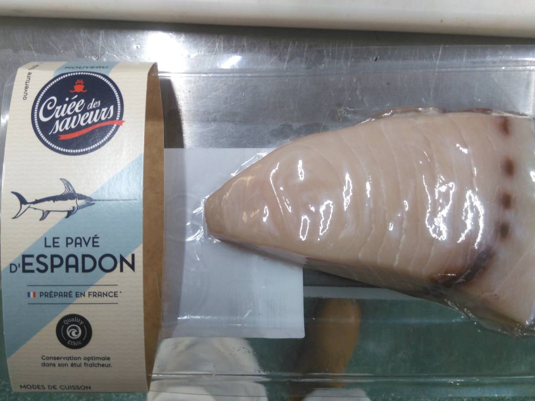 Pave d'espadon decongelee sashimi p/op x200g x6uv pfx Barba Groupe : photo du produit rappelé le 18/12/2023