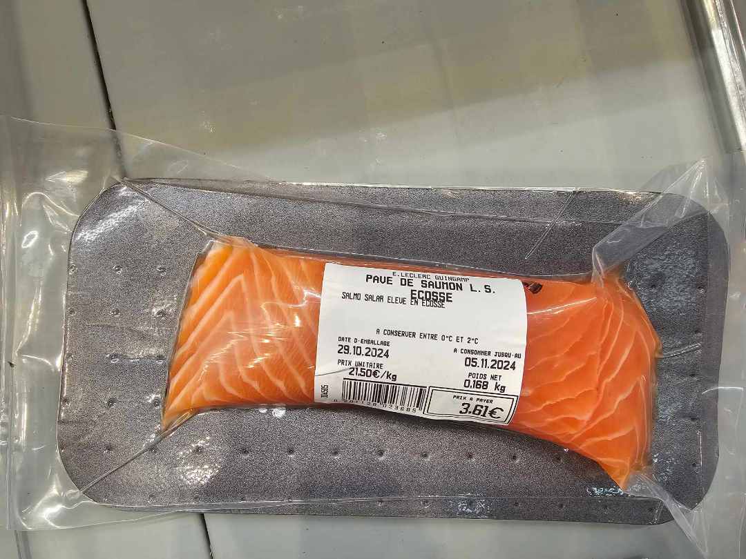 Pave de saumon : photo du produit rappelé le 31/10/2024