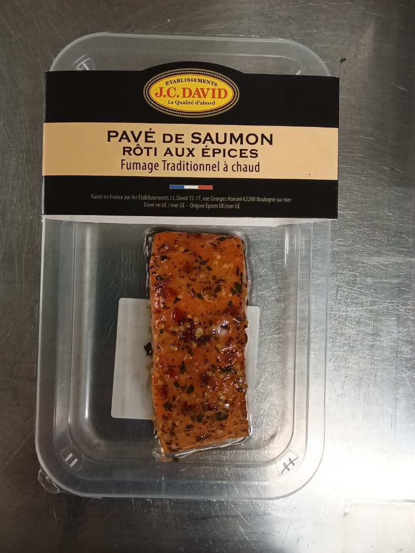 Pavé de saumon rôti aux épices JC David : photo du produit rappelé le 10/07/2026