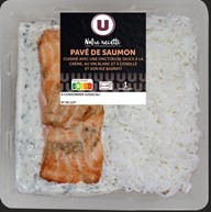Pave de saumon sauce a l’oseille et riz basmati 270g pe U : photo du produit rappelé le 25/06/2024