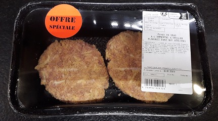 Pave de veau a l'emmental E.Leclerc : photo du produit rappelé le 12/07/2023