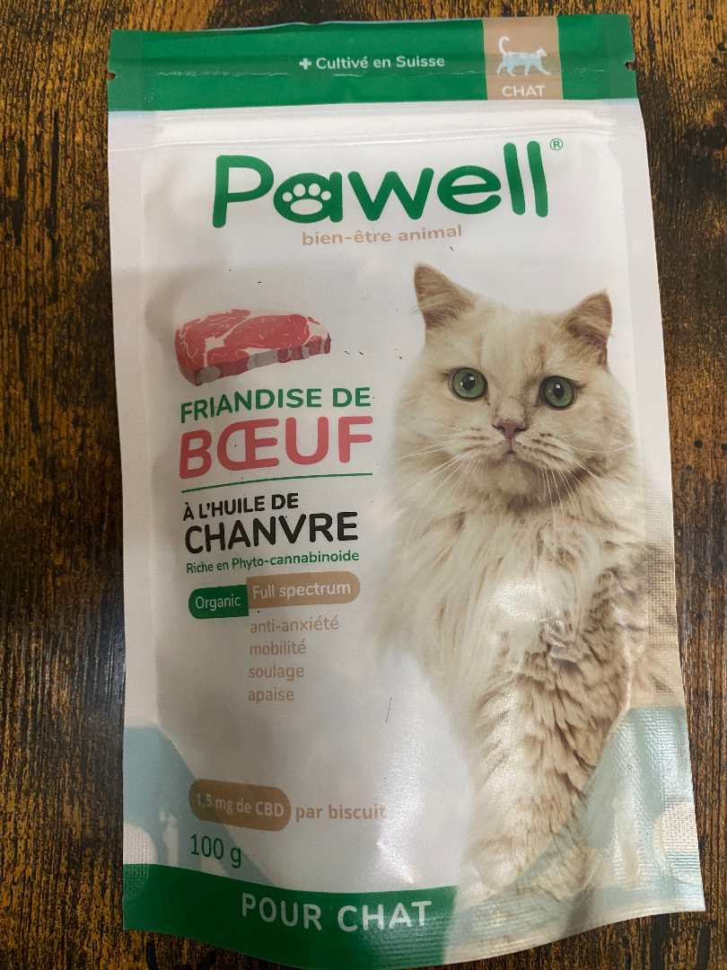 Pawell friandise boeuf chat 1.5mg de CBD : photo du produit rappelé le 21/10/2026