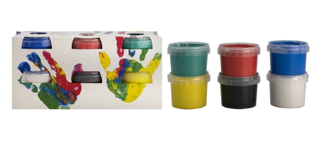 Peinture au doigt 6 pots x 80ml Hema : photo du produit rappelé le 27/01/2023