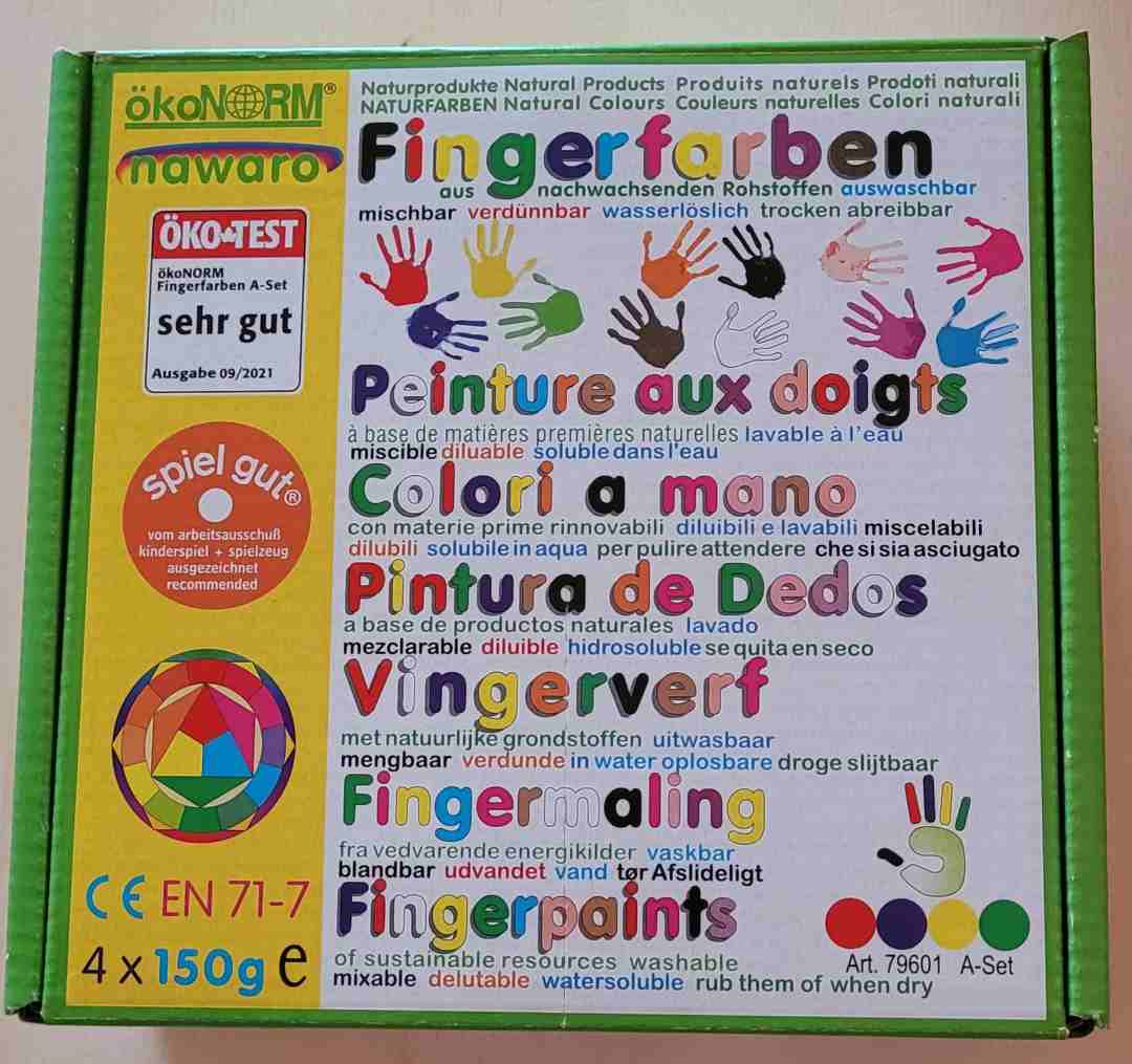 Peinture aux doigts - 4 couleurs Ökonorm : photo du produit rappelé le 30/12/2024