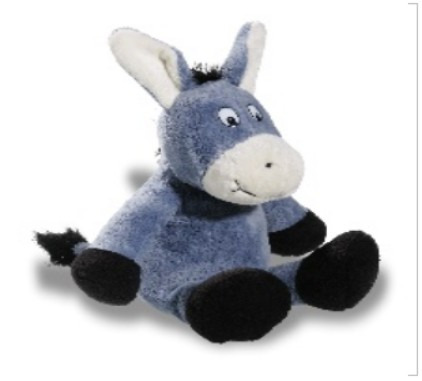 Peluche ane debout Impexit : photo du produit rappelé le 25/09/2025