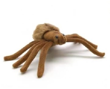Peluche araignée brune 15 cm ou noire jouet souple Hansa : photo du produit rappelé le 29/04/2022