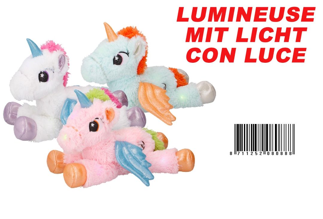 Peluche licorne lumineuse Tolkunn Shop Partner : photo du produit rappelé le 05/07/2022