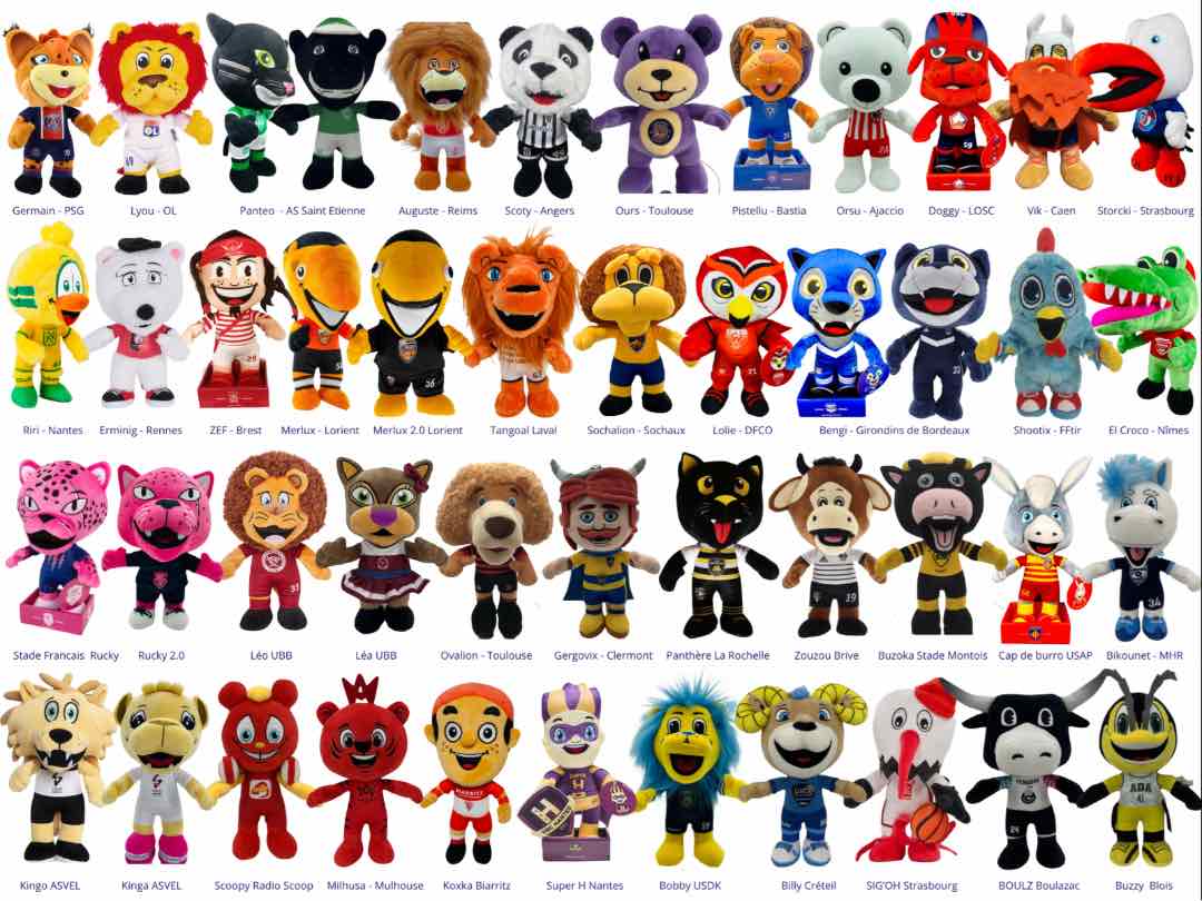 Peluche mascotte debout Poupluche : photo du produit rappelé le 20/12/2023