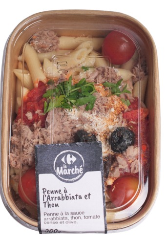 Penne arrabbiata et thon 350g Carrefour le Marche : photo du produit rappelé le 03/04/2026