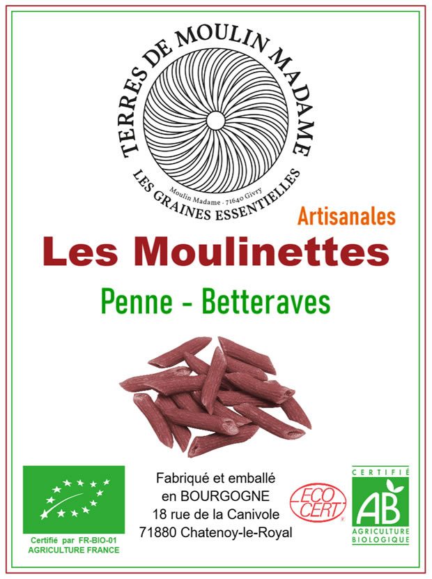 Penne betteraves Les Moulinettes : photo du produit rappelé le 01/07/2026