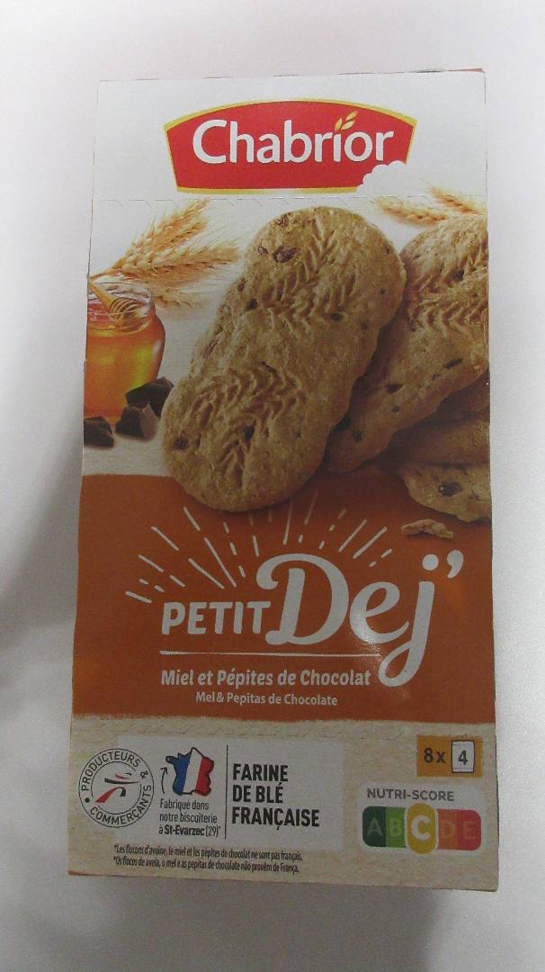 Petit dèj miel et pépites de chocolat Chabrior : photo du produit rappelé le 22/09/2023