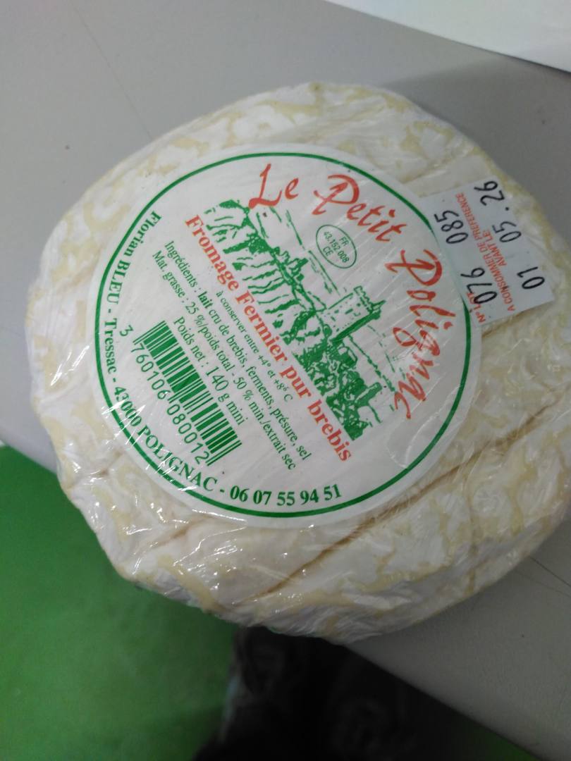 Petit polignac brebis 140g : photo du produit rappelé le 10/04/2026