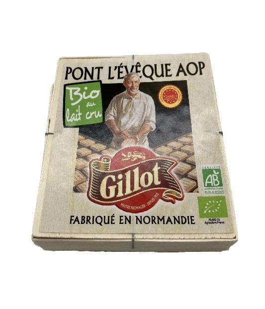 Petit pont l’evêque cru bio gillot 220g : photo du produit rappelé le 25/02/2025