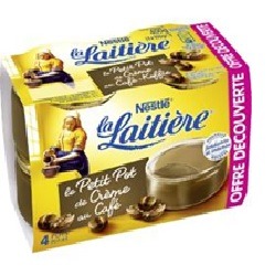 Petit pot de crème au café - offre découverte Nestlé - la Laitière : photo du produit rappelé le 08/09/2021