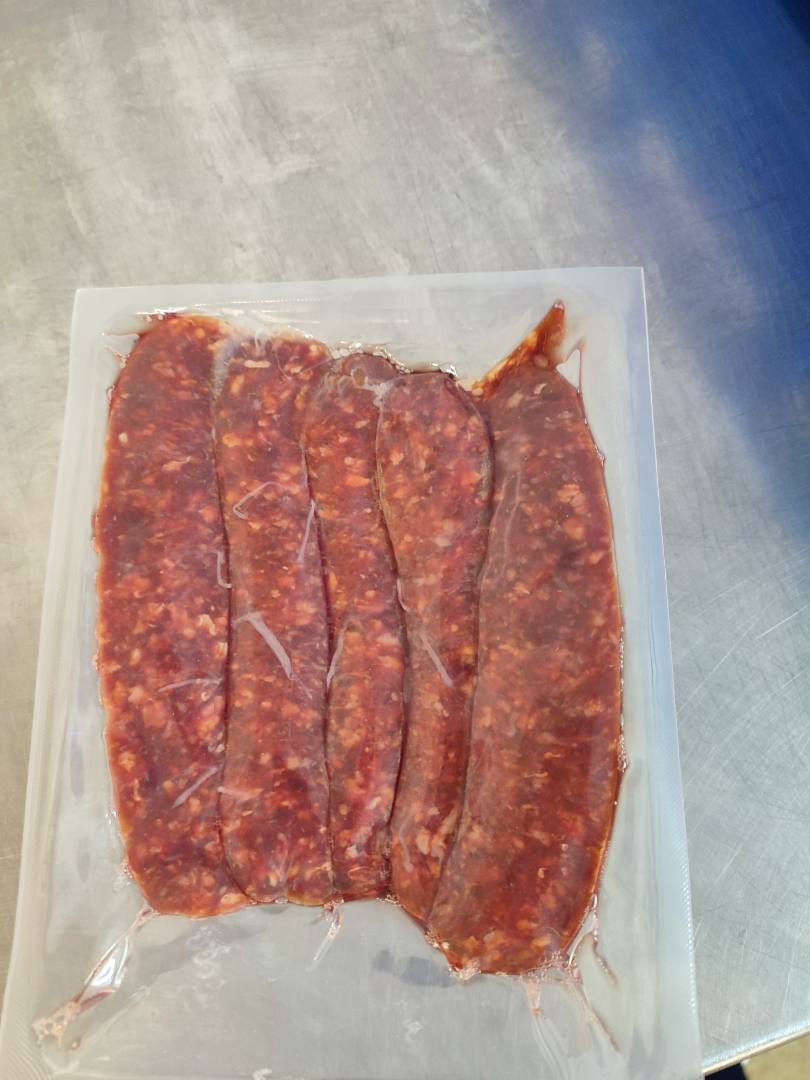 Petite saucisse pur boeuf / merguez pur boeuf : photo du produit rappelé le 21/07/2023