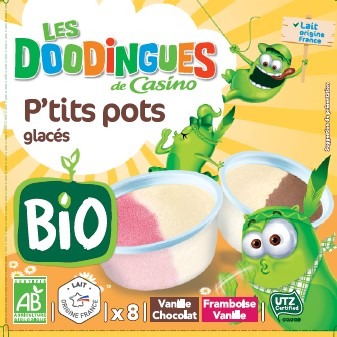 Petits pots glacés x8 480ml Casino BIO Doodingues : photo du produit rappelé le 30/07/2021