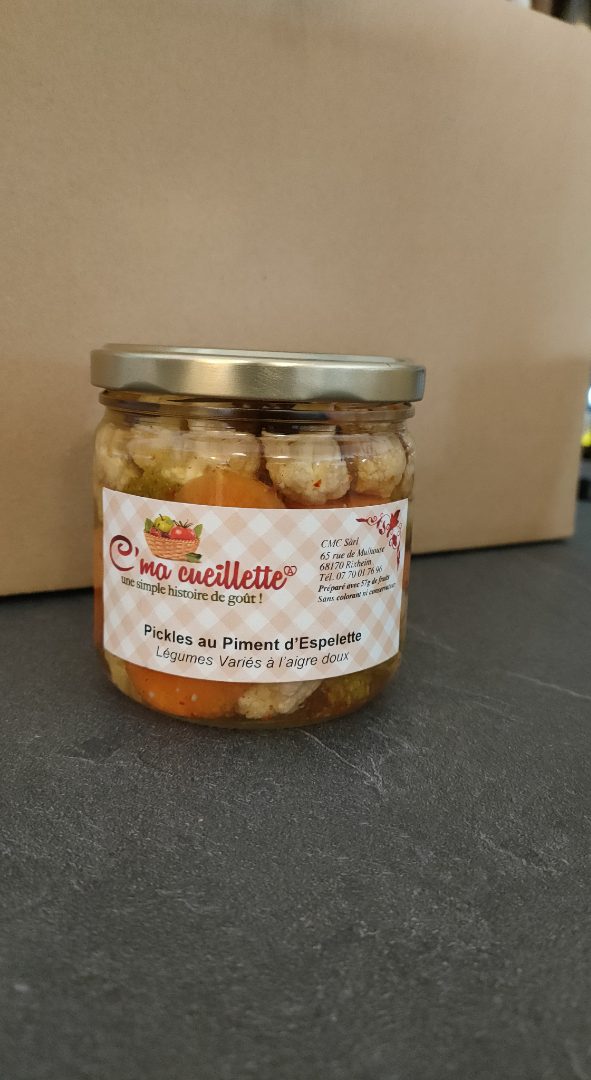 Pickles au piment d'espelette C'ma Cueillette : photo du produit rappelé le 18/07/2025