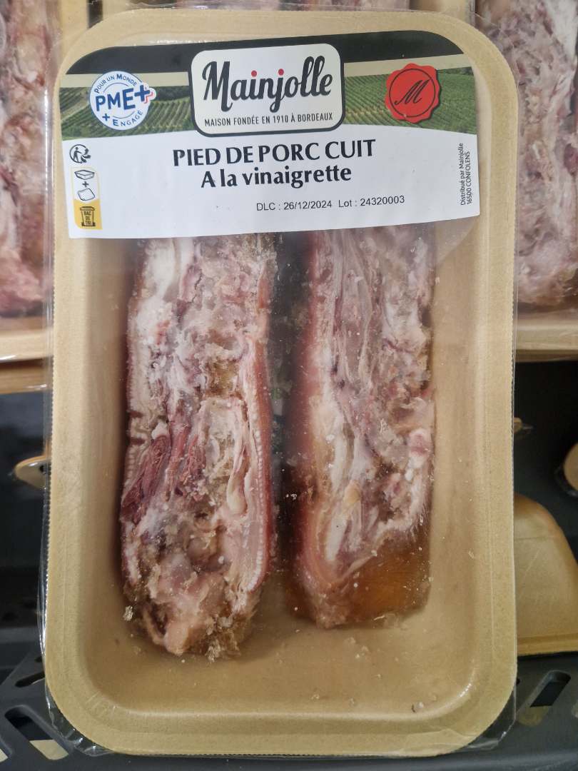 Pied de porc cuit à la vinaigrette Mainjolle : photo du produit rappelé le 26/11/2024