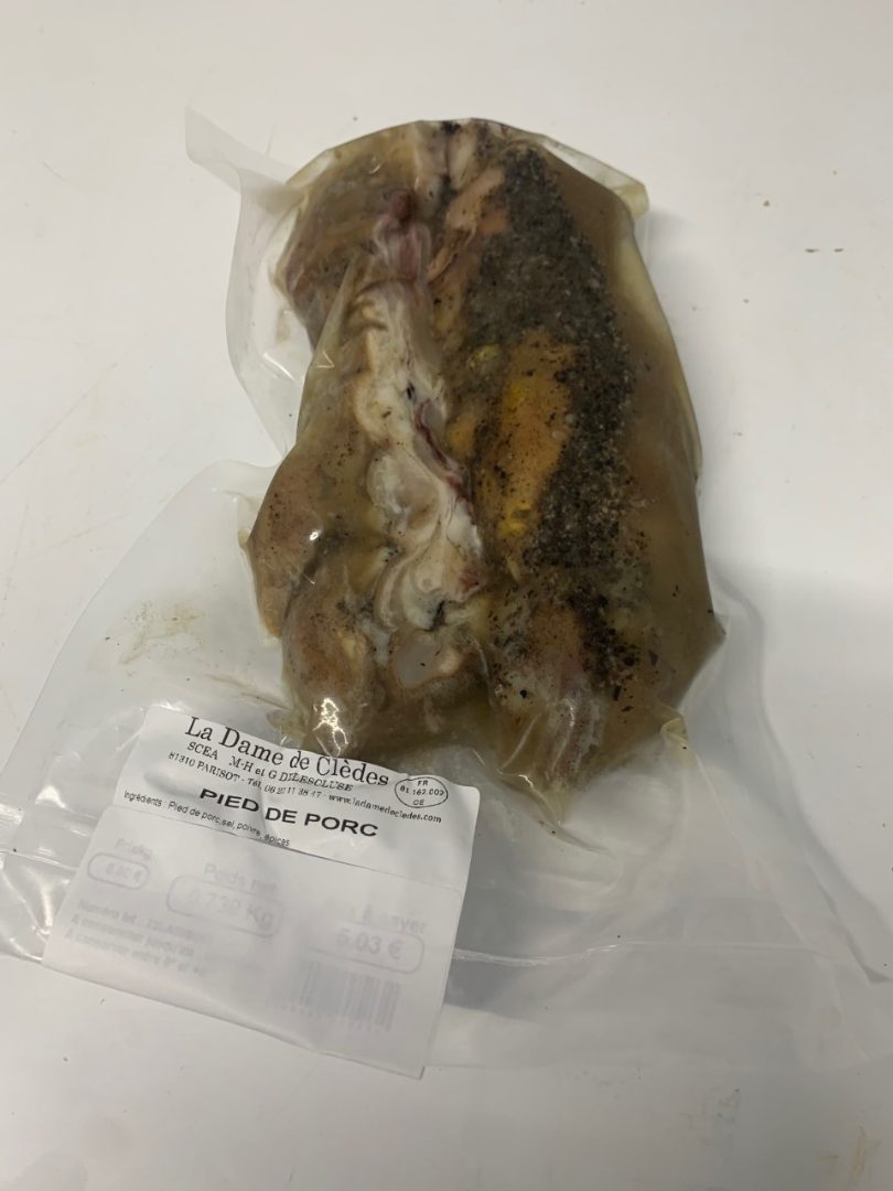 Pied de porc La Dame de Clèdes : photo du produit rappelé le 22/04/2022