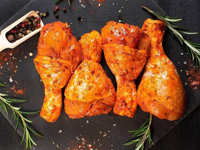 Pilons de poulet cru marinés : photo du produit rappelé le 06/08/2026