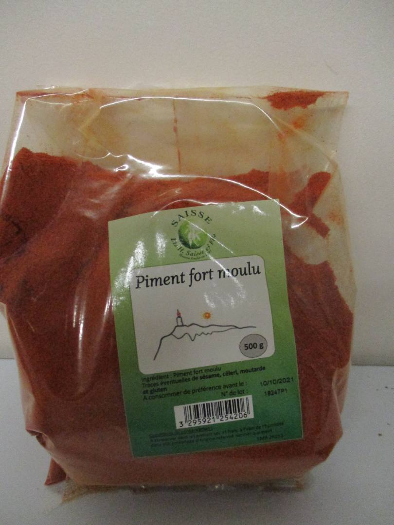 Piment fort moulu Saisse et Fils : photo du produit rappelé le 26/07/2021