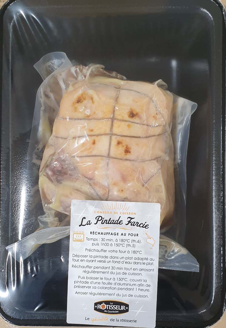 Pintade farce châtaigne et baie de goji Le Rôtisseur de Guerlédan : photo du produit rappelé le 23/12/2021
