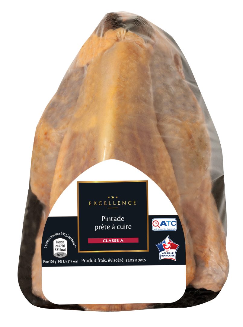 Pintade prête a cuire Excellence : photo du produit rappelé le 23/12/2021