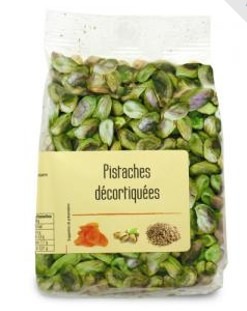 Pistache decortiquee 200 gr et pistache decortiquee sac 5 kg : photo du produit rappelé le 23/02/2023