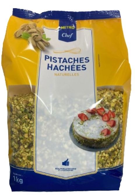 Pistaches hachees Metro chef : photo du produit rappelé le 10/04/2024