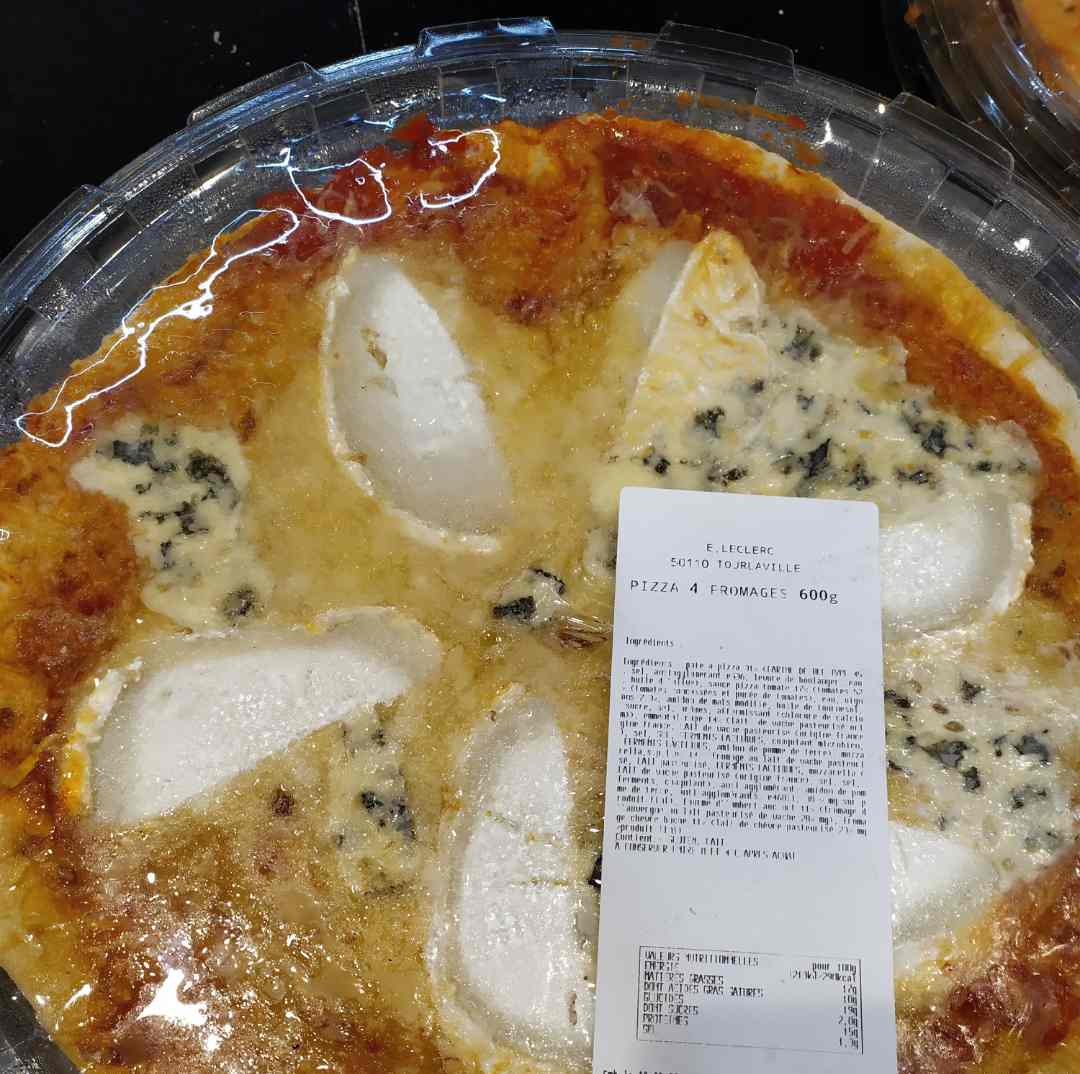 Pizza 4 fromages 600g Magasin : photo du produit rappelé le 12/09/2022