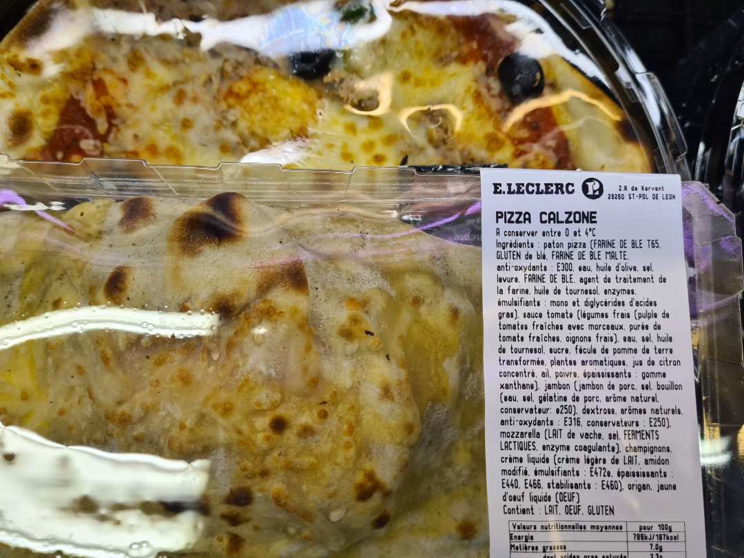 Pizza calzone Atelier du Petit Leon : photo du produit rappelé le 13/07/2021