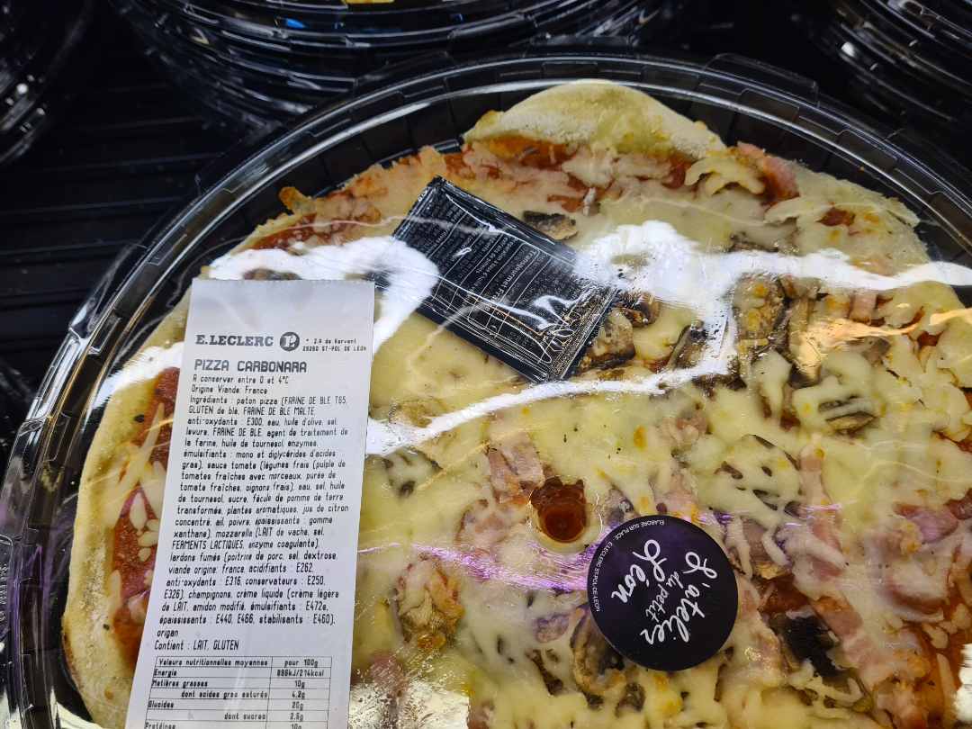 Pizza carbonara Atelier du Petit Leon : photo du produit rappelé le 13/07/2021