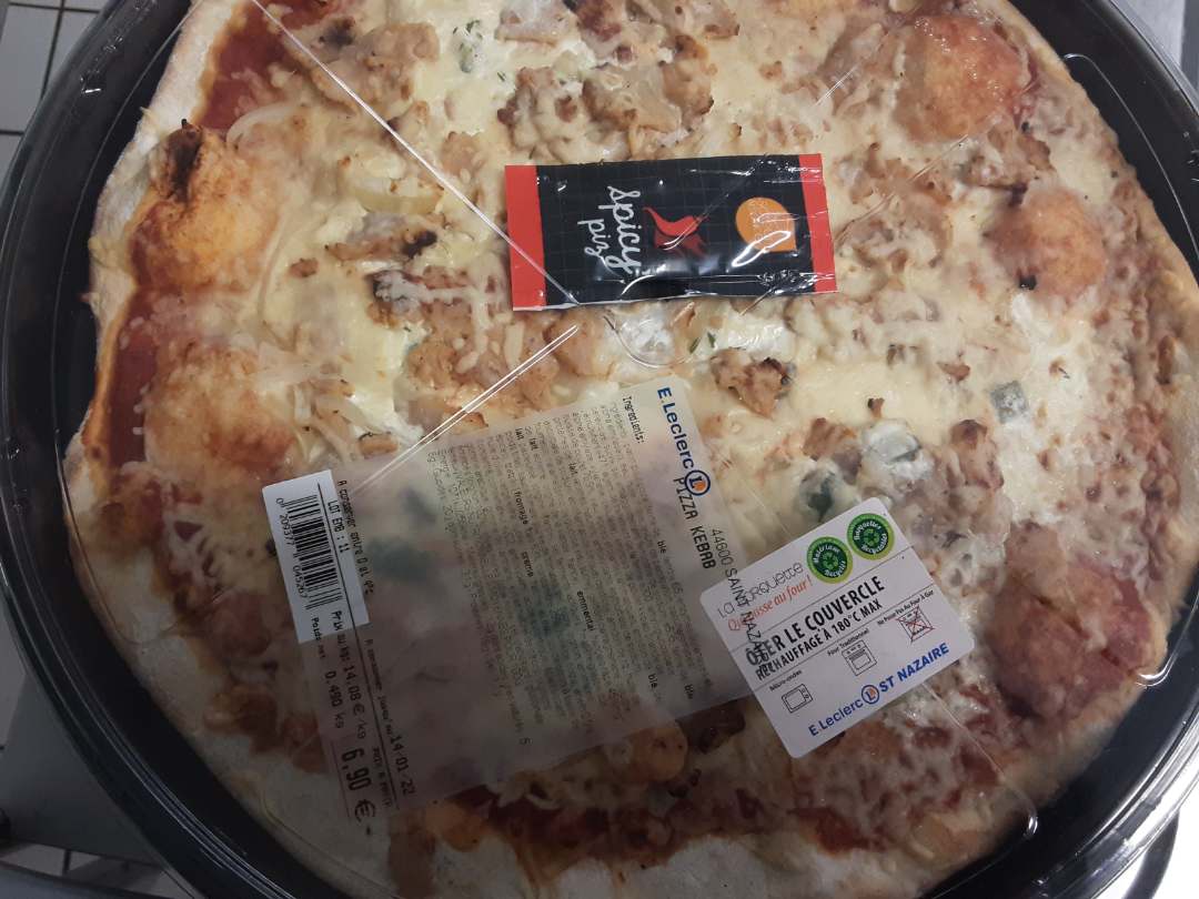 Pizza kebab Leclerc Saint Nazaire : photo du produit rappelé le 13/01/2022