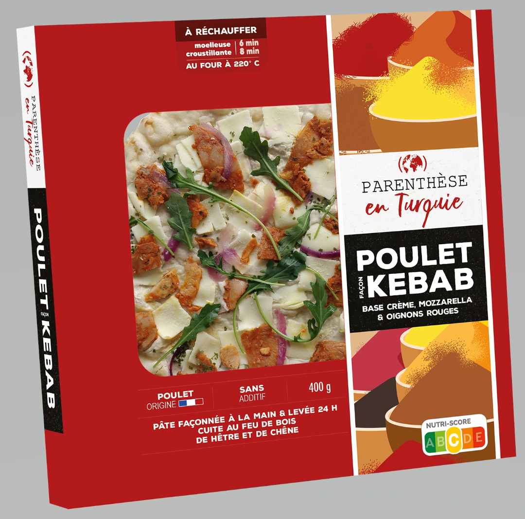 Pizza parenthese en turquie poulet facon kebab : photo du produit rappelé le 11/10/2021