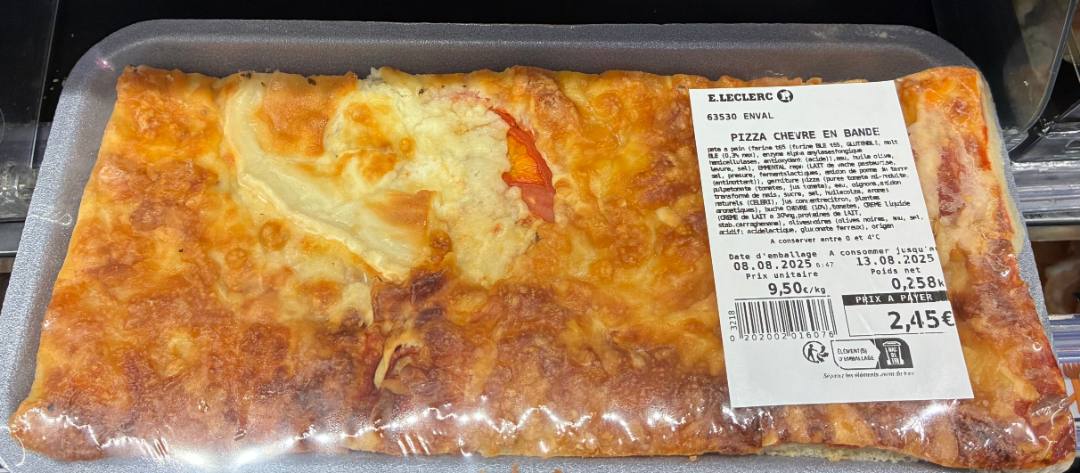Pizzas / bruschettas chèvre Production Interne : photo 3 sur 3 du produit rappelé le 12/08/2025