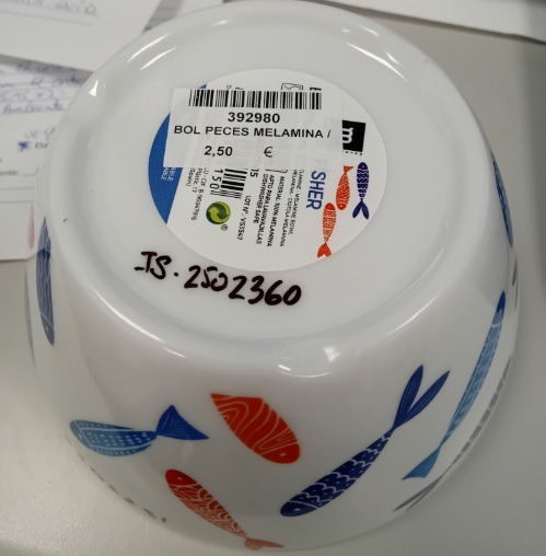 Plat en melamine et bol en melamine La Mediterranea : photo du produit rappelé le 18/07/2025