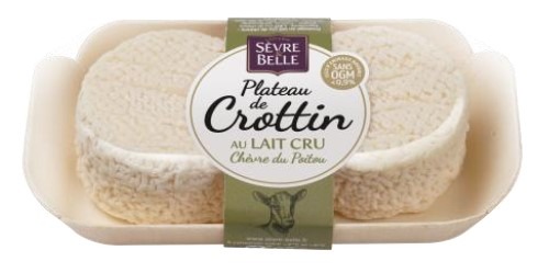 Plateau de crottin au lait cru chèvre du poitou Sèvre et Belle : photo du produit rappelé le 01/03/2024