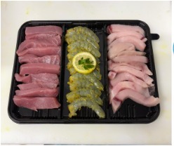 Plateau plancha thon/crevettes/espadon vendu au rayon Emballé en Magasin : photo du produit rappelé le 29/07/2025