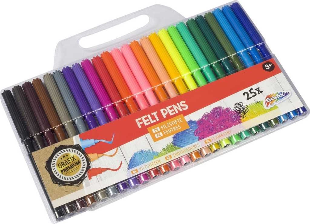 Pochette 25 feutres couleurs Grafix : photo du produit rappelé le 16/06/2022
