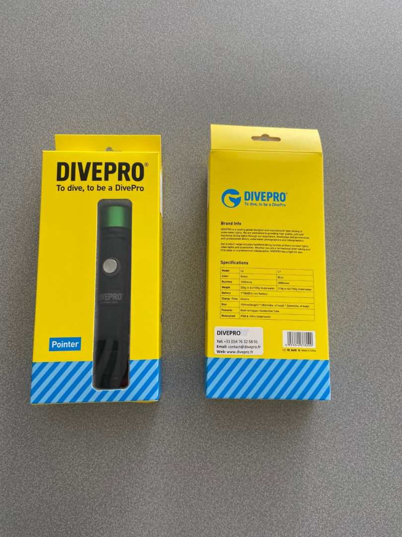Pointeur laser l6 Divepro : photo du produit rappelé le 26/10/2021