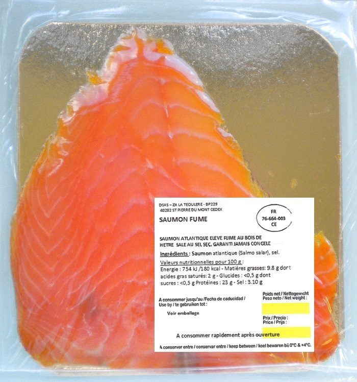 Poissons fumés & blinis Delpeyrat : photo du produit rappelé le 26/07/2024
