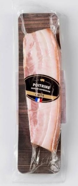 Poitrine de porc cuite supérieur : photo du produit rappelé le 19/11/2025