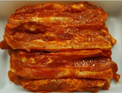 Poitrine de porc marinée crue : photo du produit rappelé le 10/07/2025