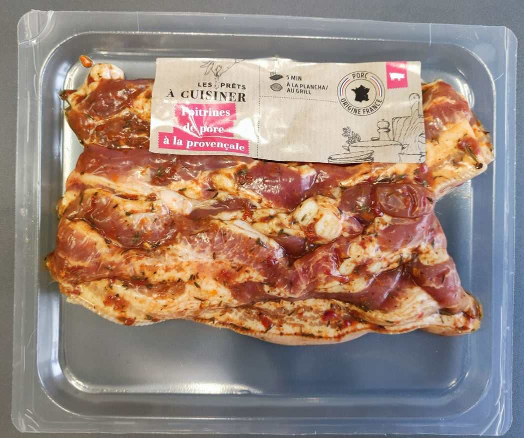 Poitrine de porc tranchée à la provençale : photo du produit rappelé le 22/04/2024