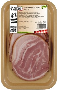 Poitrine roulee fumee cuite*4 Kerblavet : photo du produit rappelé le 17/02/2026