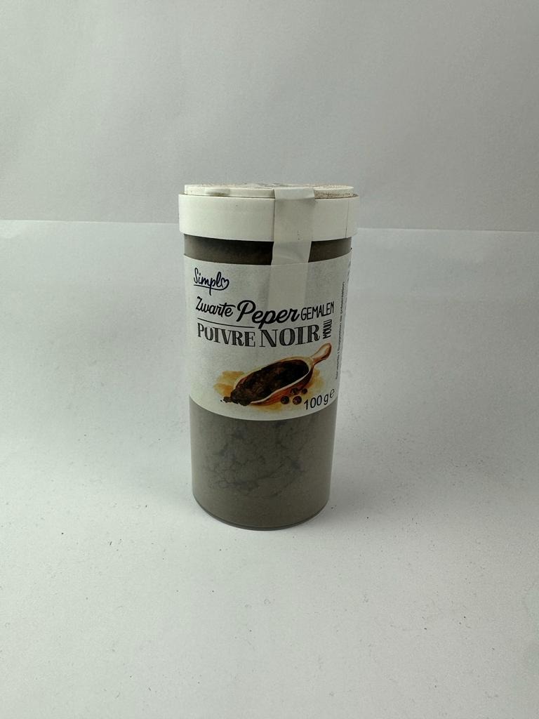 Poivre noir moulu 100g Simpl (carrefour) : photo du produit rappelé le 22/01/2024