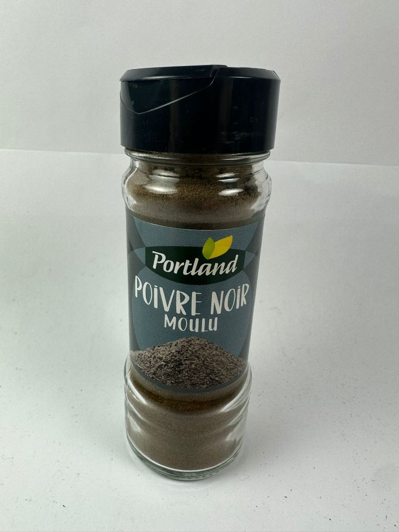 Poivre noir moulu 44 g Portland : photo du produit rappelé le 19/01/2024